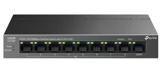 Picture of Switch|TP-LINK|LS109P|PoE+ ports 8|LS109P