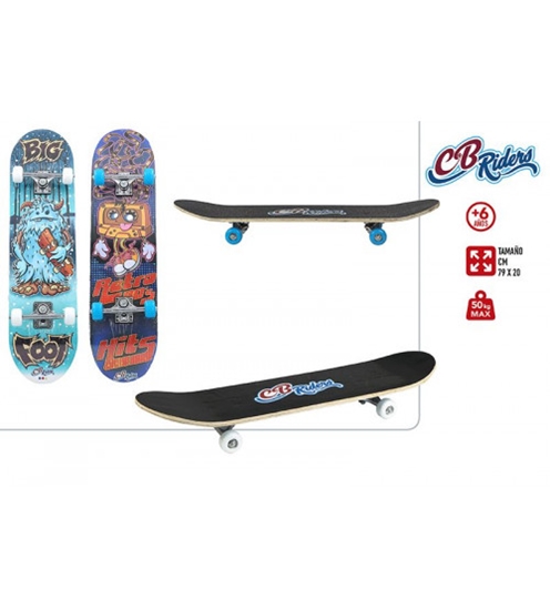 Изображение Skrituļdēlis koka CB Riders 79x20 cm no 6 gadiem līdz 50 kg dažādas krasas CB43099