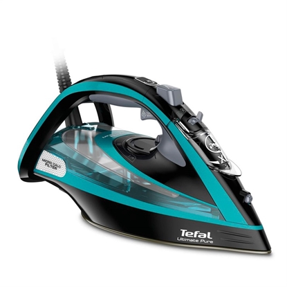 Изображение Tefal Ultimate Pure FV9844 iron Dry & Steam iron Durilium Autoclean soleplate 3200 W Black, Blue
