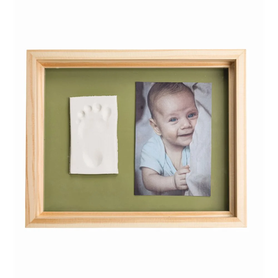 Picture of Baby Art Pure Frame wooden komplekts mazuļa pēdiņu vai rociņu nospieduma izveidošanai