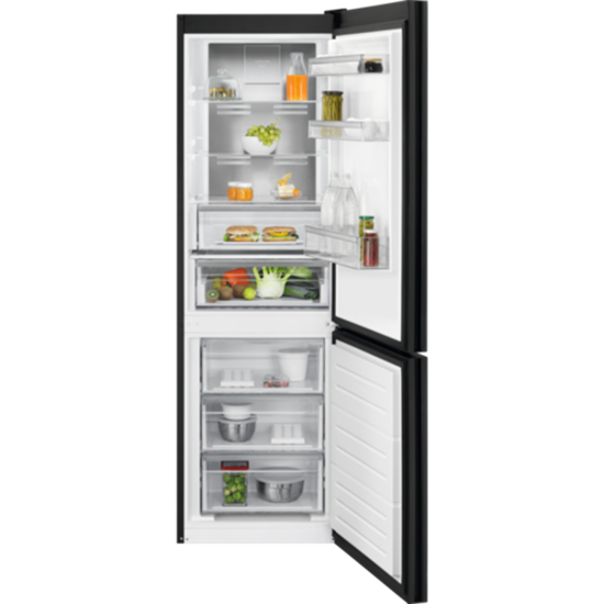 Picture of Electrolux ledusskapis ar saldētavu apakšā, ar Cooling 360° , ar MultiSpace, 186 cm, melns