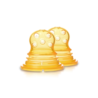 Picture of Kidsme Food Squezeer patentēts silikona uzgalis ar lieliem caurumiem pusšķidrai pārtikai, 2 gab., no 4 mēn.
