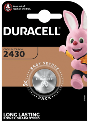 Picture of CR2430 baterijas 3V Duracell litija DL2430 iepakojumā 1 gb.