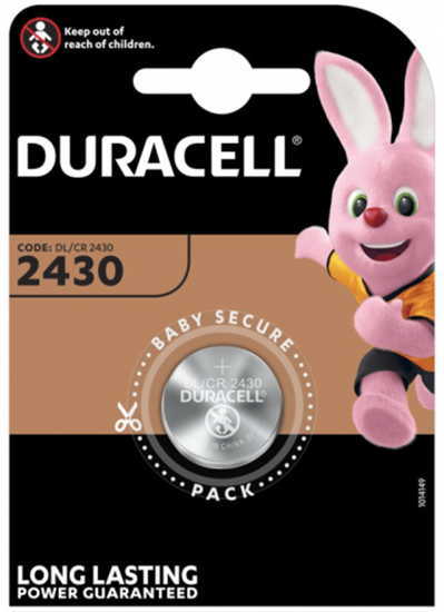 Picture of CR2430 baterijas 3V Duracell litija DL2430 iepakojumā 1 gb.