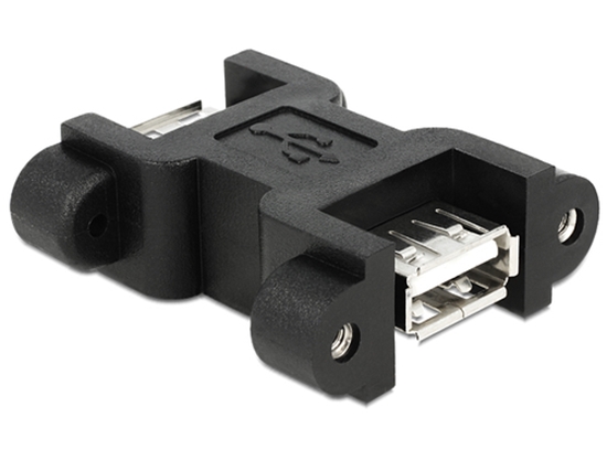 Picture of DeLOCK - USB-Adapter - USB Typ A 4-pin (W) - USB Typ A 4-pin (W) - Black (65559) 4043619655595