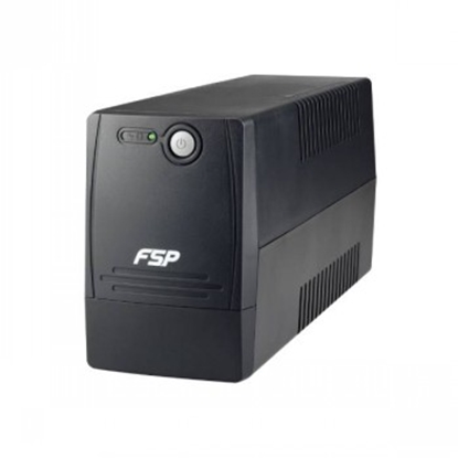 Attēls no FSP FP 800* 800VA/480W,INPUT VOLTAGE: 110/120VAC OR 220/230/240VAC, INPUT/VOLTAGE RANGE: 162-290VAC, INPUT FREQUENZ 60/50 HZ, 1*12V/9AH, 2*SCHUKO, AVR