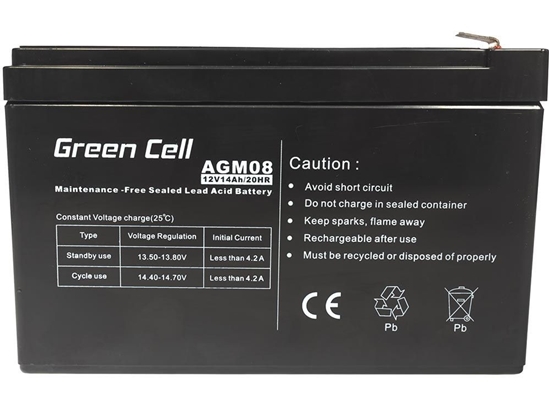Изображение Green Cell AGM Gel Battery 12V 14Ah