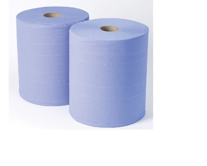 Attēls no Industriālais papīrs, neutral, 2 slāņi, 360mx36cm, D27cm, zils, 2gab