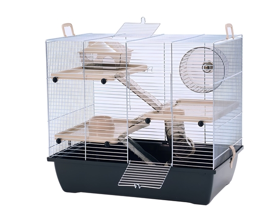 Изображение INTER-ZOO Pinky 3 Zinc Black - cage for a hamster