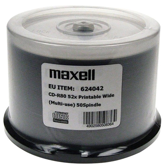Picture of MAXELL CD-R 700MB 50 pcs. 52x80 min, spindel, CD-R for printing