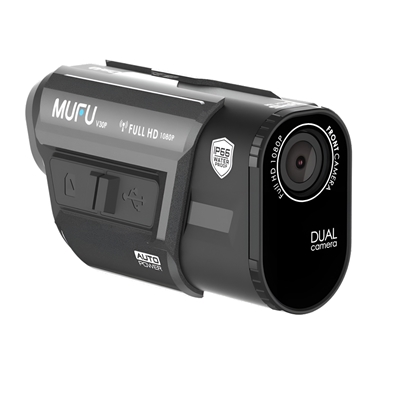Picture of MUFU V30P Video ierakstītājs / motocikla kamera (priekšpusē) Full HD / 30 FPS, (aizmugurē) Full HD / 25 FPS