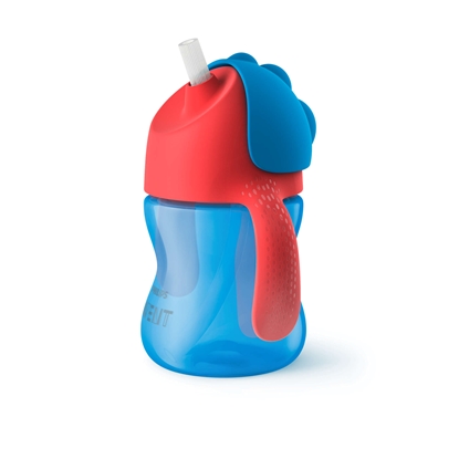Picture of Philips Avent Krūzīte ar elastīgu salmiņu, 200 ml, 9M+, zila