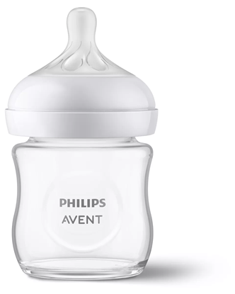 Attēls no Philips Avent Natural Response stikla zīdaiņu pudelīte 125 ml, jaundzimušā knupītis, 0m+