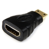 Изображение StarTech.com Mini HDMI to HDMI Adapter - 4K High Speed HDMI Adapter - 4K 30Hz Ultra HD High Speed HDMI Adapter - HDMI 1.4 - Gold Plated Connectors - UHD Mini HDMI Adapter 4K - Black