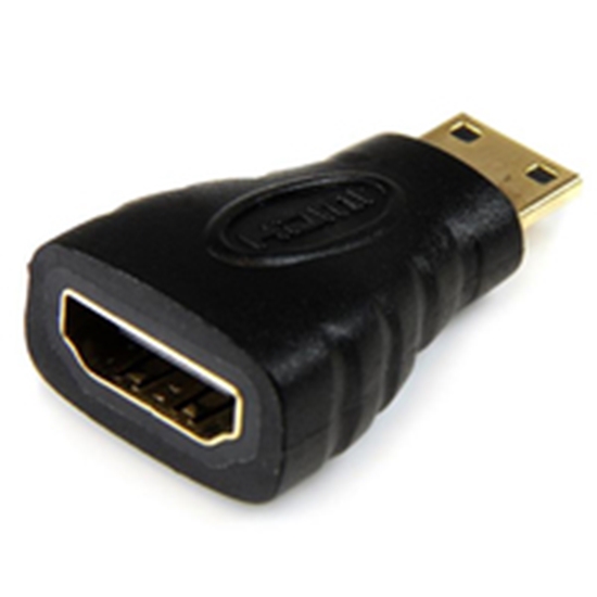 Изображение StarTech.com Mini HDMI to HDMI Adapter - 4K High Speed HDMI Adapter - 4K 30Hz Ultra HD High Speed HDMI Adapter - HDMI 1.4 - Gold Plated Connectors - UHD Mini HDMI Adapter 4K - Black