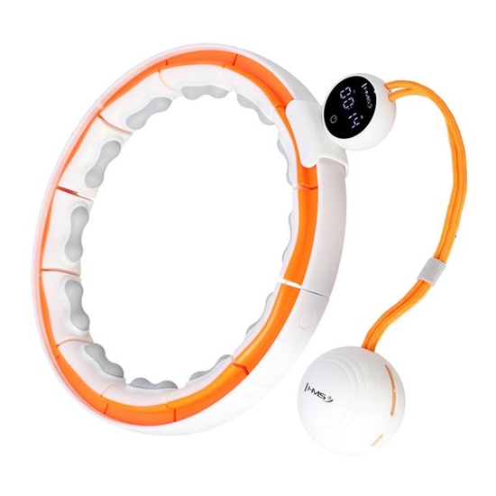 Picture of Vingrošanas rinķis ar atsvaru un skaitītāju HHM21 HULA HOP WHITE/ORANGE MAGNETIC WITH WEIGHT + COUNTER HMS