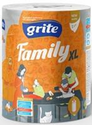 Изображение Virtuves dvielis Grite Family  XL,1 rullis, 2 slāņu, 250 loksnes, 45m