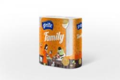 Изображение Virtuves dvieļi Grite Family, 2 ruļļi, 2 slāņu, 83 loksnes, 14.94m