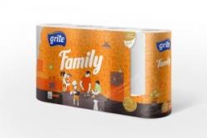 Изображение Virtuves dvieļi Grite Family, 4 ruļļi, 2 slāņu, 83 loksnes, 14.94m