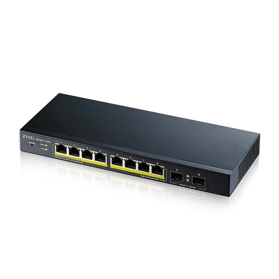 Изображение Zyxel GS1900-10HP Managed L2 Gigabit Ethernet (10/100/1000) Power over Ethernet (PoE) Black