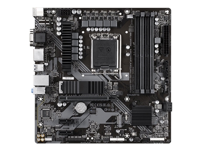 Attēls no Mainboard|GIGABYTE|Intel B760 Express|LGA1700|Micro-ATX|Memory DDR4|Memory slots 4|2xPCI-Express 3.0 1x|1xPCI-Express 4.0 16x|2xM.2|1x15pin D-sub|1xHDMI|1xDisplayPort|6xUSB 2.0|5xUSB 3.2|1xUSB-C|1xPS/2|1xRJ45|3xAudio port|B760MD3HPDDR4