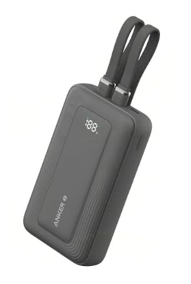 Attēls no PowerBank 10k mAh 30W kable C/Lightning 1USB-C 1USB-A