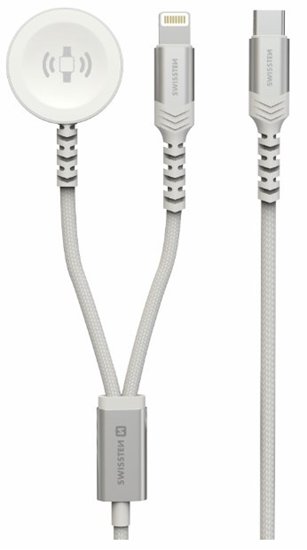 Picture of Lādētājs Swissten 2in1 Apple Watch + Lightning 1.2m