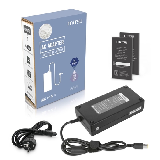 Picture of Zasilacz do laptopa Mitsu adowarka do Lenovo 20v 8.5a 170W 11.0x4.5mm Yoga