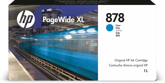Picture of HP 878 1-liter Cyan PageWide XL Ink Cartridge