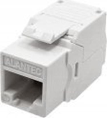 Изображение Adapter AV Alantec Modu keystone RJ45 beznarzdziowy UTP kat.5e, SLIM, kolor biay (MB008-WE)