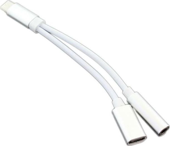 Изображение Adapter USB Hertz AK291B USB-C - Jack 3.5mm + USB-C Biay  (2492-uniw)