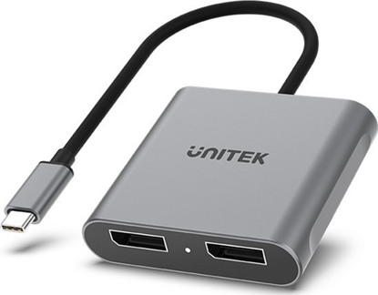 Picture of Adapter USB Unitek V1404A USB-C - HDMI x2 Srebrny  (V1404A)