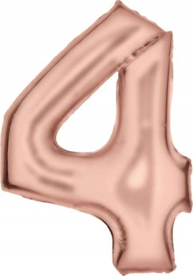 Picture of AMSCAN Balon foliowy cyfra 4 satynowy róowe zoto 86cm 9917316