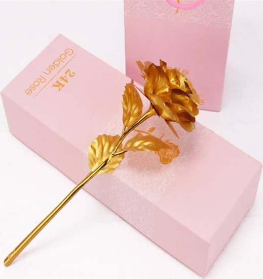 Picture of Aptel ZOTA WIECZNA RÓA w kolorze zotym Pudeko i Torba Prezentowa AG774