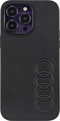 Изображение Audi Audi Synthetic Leather iPhone 14 Pro Max 6.7" czarny/black hardcase AU-TPUPCIP14PM-TT/D1-BK