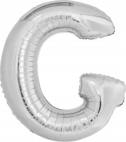 Изображение Balon foliowy litera G srebrna 74x86cm