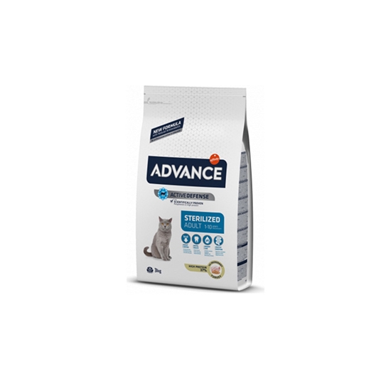 Изображение Barība kaķiem Advance Adult Sterelized tītars, mieži 3kg