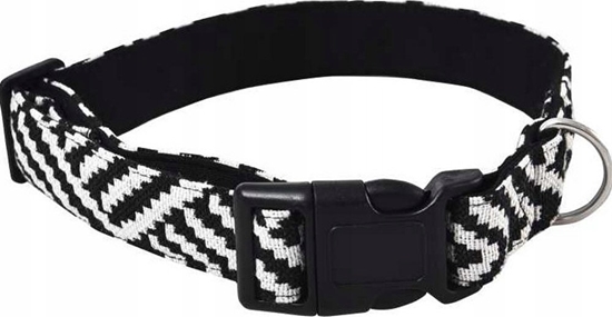 Picture of Barry King Obroa dla psa, z wytrzymaej tkaniny, wzór aztecki, biao-czarne paski, 2,5x40-55cm