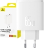 Picture of Baseus OS-Cube Pro 2xUSB-C / USB Wall charger 65W