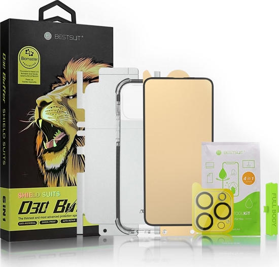 Picture of Bestsuit Bestsuit 6w1 zestaw do iPhone 13 etui / szko hartowane flexi / folia na ty / szko na aparat / ciereczki / aplikator (D30 Buffer)