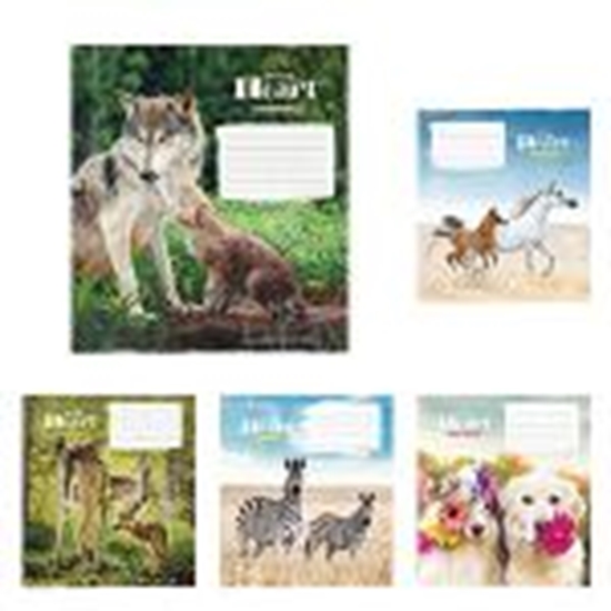 Изображение Burtnīca 12 lap. rūtiņu,  Heart,  kartona vāks