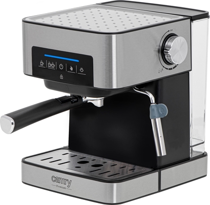 Picture of Camry Espresso and Cappuccino Coffee Machine CR 4410 Pump pressure 15 bar, Built-in milk frother, Drip, 850 W, Black/Stainless steel