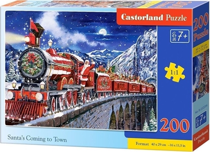 Picture of Castorland Puzzle 200 Santa's Coming to Town CASTOR