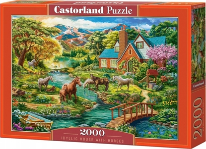 Attēls no Castorland Puzzle 2000 Idyllic House with Horses CASTOR