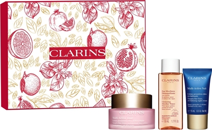Picture of Clarins CLARINS SET (MULTI ACTIVE DAY CREAM 50ML + MULTI ACTIVE NIGHT CREAM 15ML + CLEANSING MICELLAR WATER 50ML)
