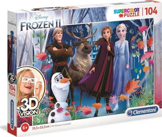 Picture of Clementoni Puzzle 104 elementów 3D Vision Frozen 2