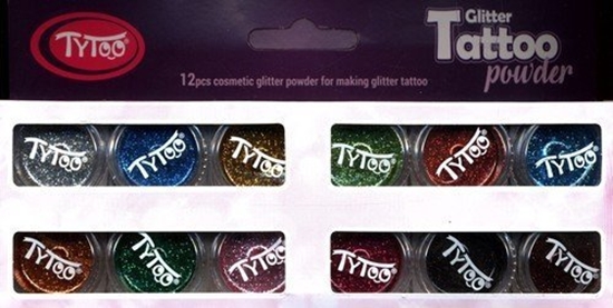 Picture of Dante TYTOO BROKATOWE TATUAE ZESTAW 12 KOLORÓW