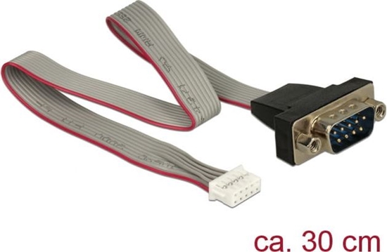 Picture of Delock Cable serial pin header female > 1 x DB9 male 2 mm pitch layout: twisted