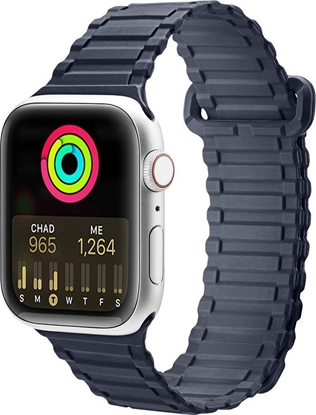 Изображение Dux Ducis Dux Ducis Strap (Armor Version) pasek Apple Watch Ultra, SE, 8, 7, 6, 5, 4, 3, 2, 1 (49, 45, 44, 42  mm) silikonowa magnetyczna opaska bransoleta niebieski