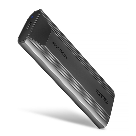 Picture of SSD ACC ENCLOSURE M.2 NVME/SATA USB-C EEM2-GTS2 AXAGON